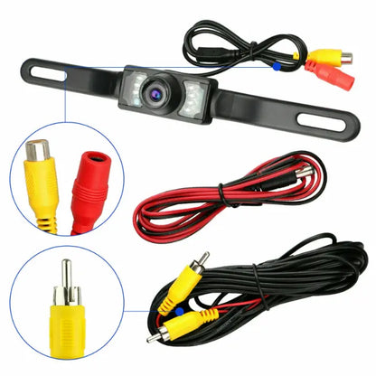 Healthadss ™ Rear View Car Back Up Camera License Plate For Pioneer Stereo Proof Night Vision