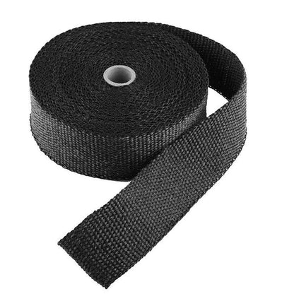 Healthadss ™ 2''x100ft Black Pipe Header Manifold Exhaust Heat Wrap Tape +ties for Motorcycle