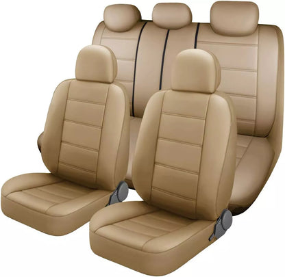 Healthadss ™ Leather Car Seat Covers Full Set 5-Seats Front Rear Protector Cushion For TOYOTA