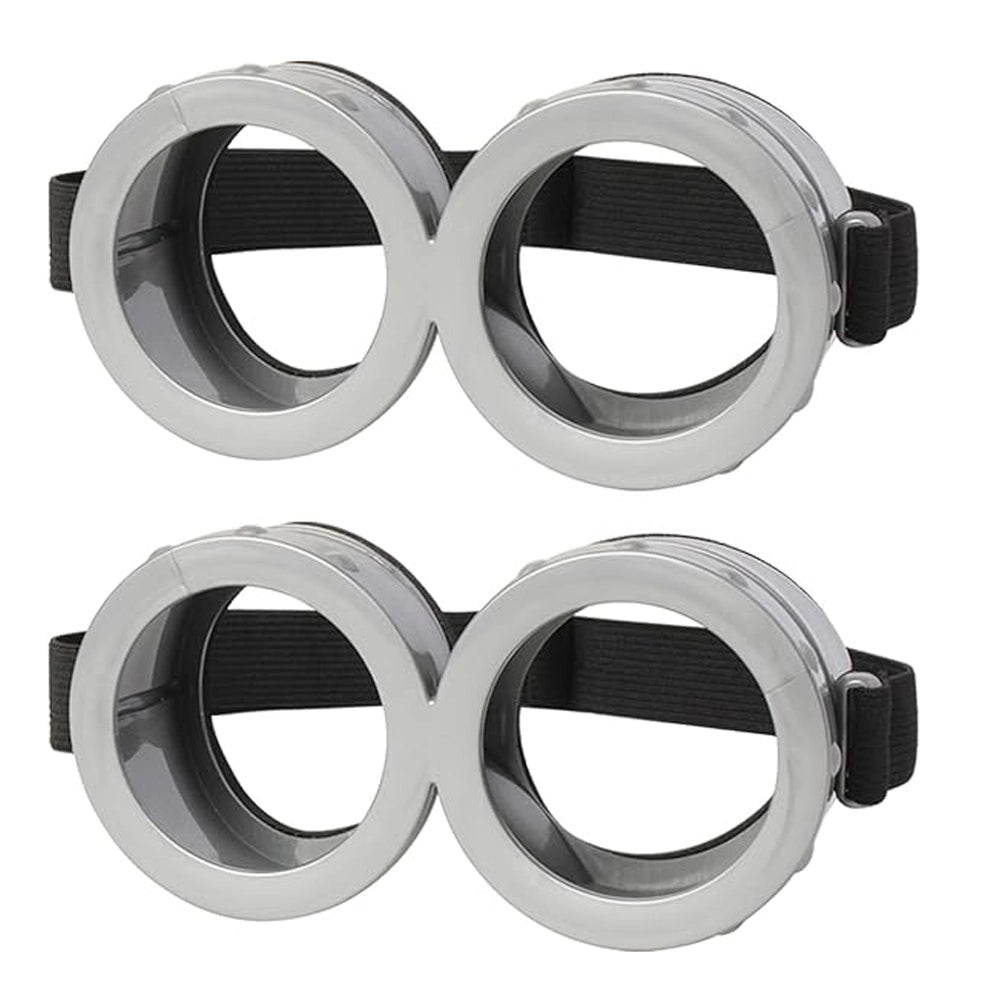 Healthadss ™ 2 Pack Halloween Goggles for Adult Kids, Goggles Glasses Costume Accessories for Men Women Cosplay Party Set Silver