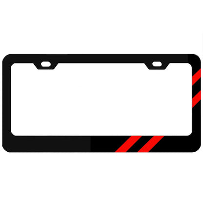 Healthadss ™ 1x For Dodge Charger Accessories Red Car License Plate Frame Black Metal Cover