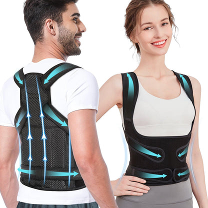 Healthadss ™ Back Brace Posture Corrector,Shoulder Straightener, Adjustable Full Back Support