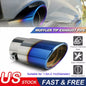 Healthadss ™ Car Auto Blue Rear Exhaust Pipe Tail Muffler Tip Throat Tailpipe Auto Parts