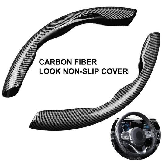 Healthadss ™ Mercedes-Benz Carbon Fiber Car Steering Wheel Booster Cover Accessories 2PC