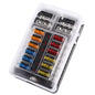 Healthadss ™ 12-Way Blade Fuse Box Block Holder LED Indicator 12V 32V Auto Marine Waterproof