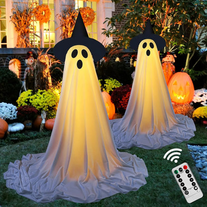 Healthadss ™ 2 Packs Halloween Decorations Outdoor with Remote Control String Lights