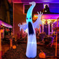 Healthadss ™ 6 FT Halloween Inflatables Ghost Outdoor Decorations Blow Up Yard Scary Red Eye Dimming Ghost with Built-in Colorful LEDs for Garden Lawn Indoor Party Decor