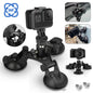 Healthadss ™ Triple Suction Cup Car Holder Mount for GoPro Hero 10 9 8 7 6 5 DJI OSMO Camera