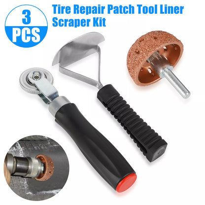 Healthadss ™ Tire Repair Patch Tool Liner Scraper Kit Grinding Head Buffing Wheel Car Truck