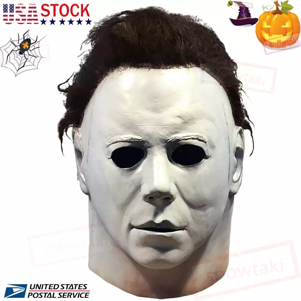 Healthadss ™ Michael Myers Mask Halloween Full Head Scary Horror Murderer Cosplay-Adult Size