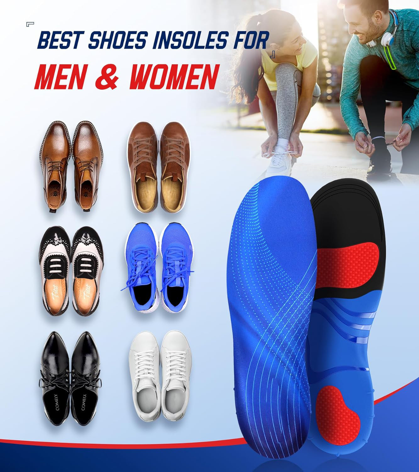 Healthadss ™ 240+lbs Plantar Fasciitis Insoles