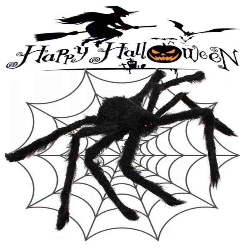 Healthadss ™ 35" Spider Halloween Decor Haunted House Prop Indoor Outdoor Giant Scary Party