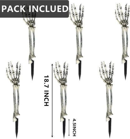 Healthadss ™  6 PC Realistic Skeleton Arm Stakes Halloween Decorations