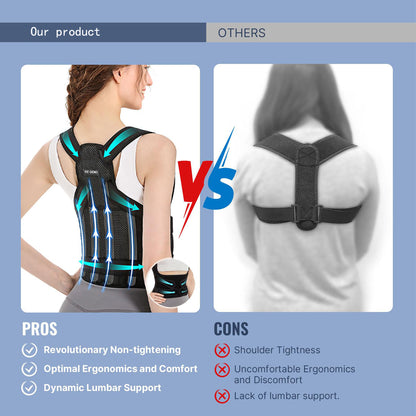 Healthadss ™ Back Brace Posture Corrector,Shoulder Straightener, Adjustable Full Back Support