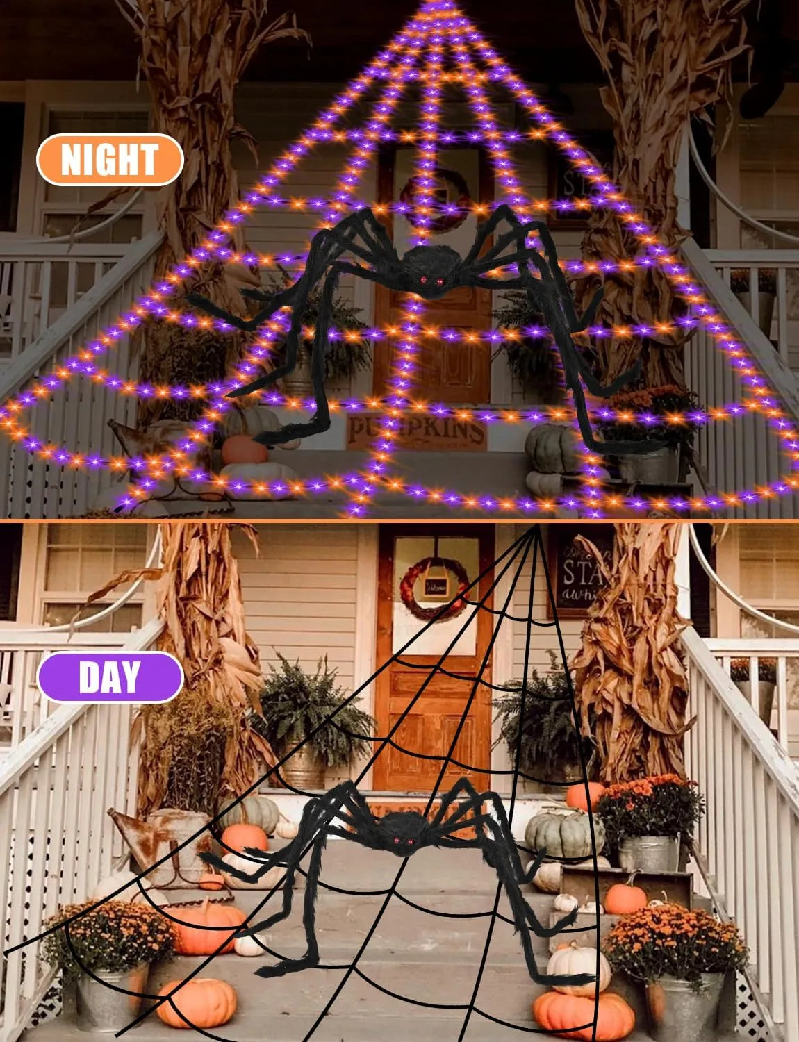 Healthadss ™ Spider Webs Halloween Decorations Lights