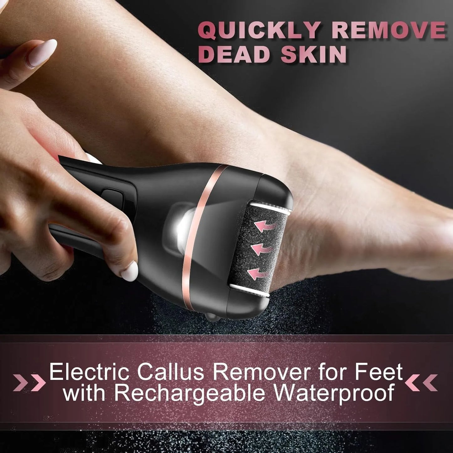 Healthadss ™ 19 in 1 Electric Callus Remover,3 Roller Heads 2 Speed