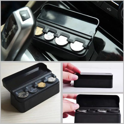 Healthadss ™ Car Portable Coin Holder Storage Box Case Container Change Piggy Bank Organizer