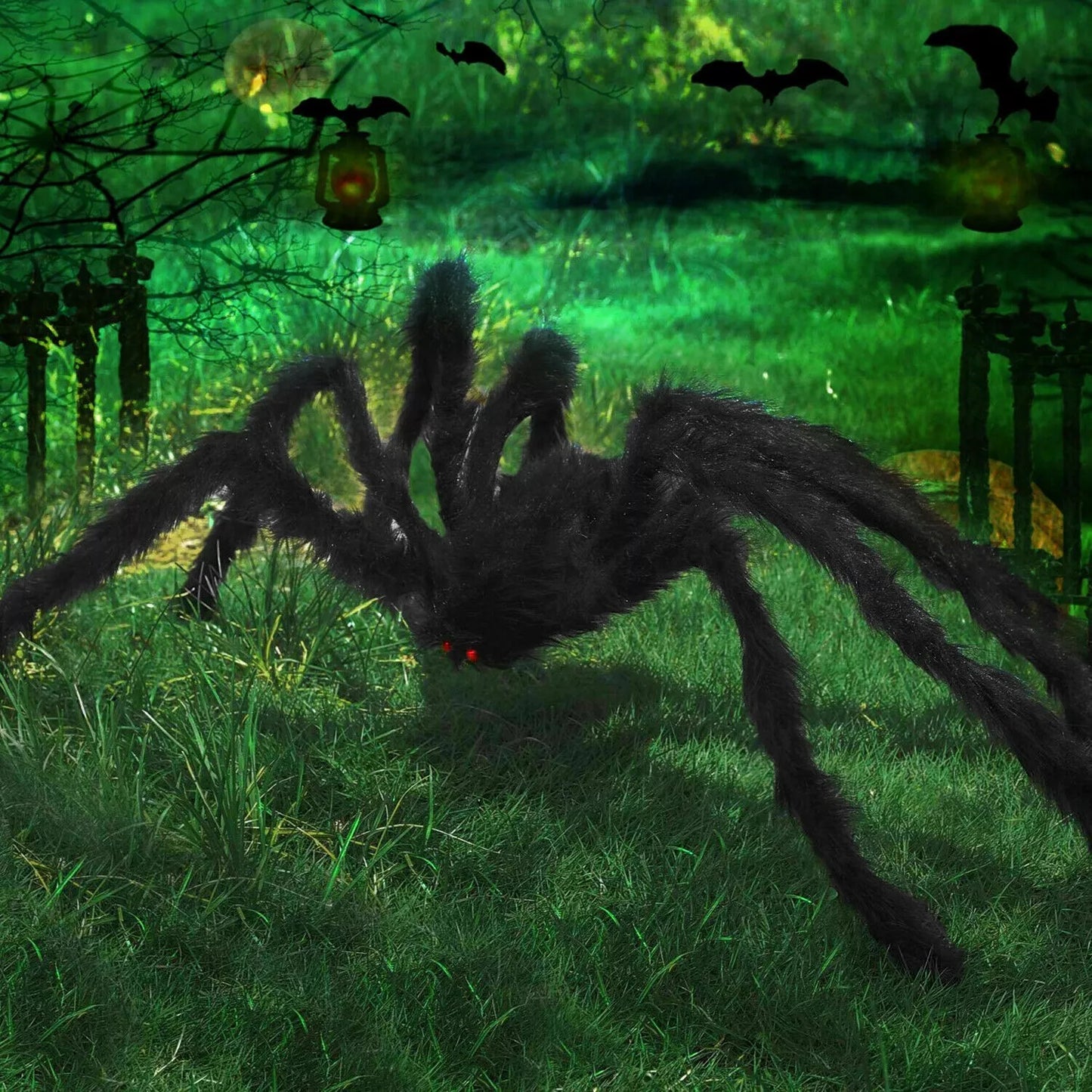 Healthadss ™ 35" Spider Halloween Decor Haunted House Prop Indoor Outdoor Giant Scary Party