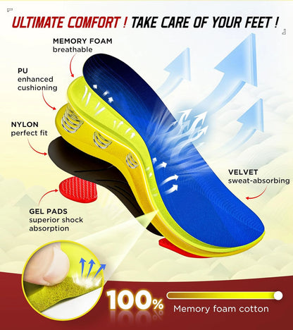 Healthadss ™ Plantar Fasciitis Insoles 240+lbs