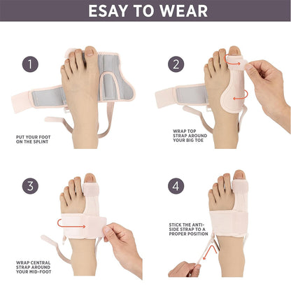 Healthadss ™ 2 PCS Bunion Corrector for Bunion Relief, Hallux Valgus Corrector for Bunion Splint, Day/Night Support