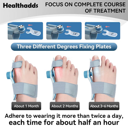 Healthadss ™ Double Correction Adjustable Knob Toe Straightener,Suitable for Left Right Feet