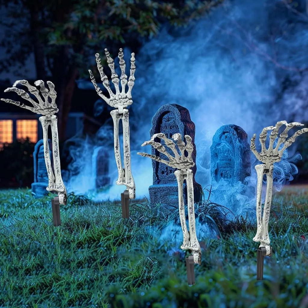 Healthadss ™  6 PC Realistic Skeleton Arm Stakes Halloween Decorations