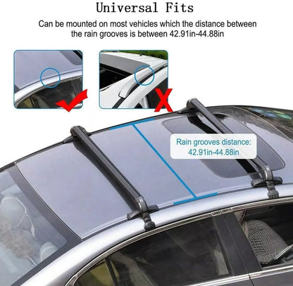 Healthadss ™ 43.3" Car Top Roof Rack Cross Bar Luggage Carrier For Honda Civic 2006-2021 2022