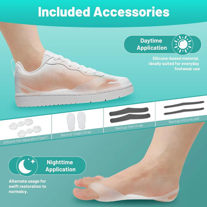 Healthadss ™ Bunion Corrector,Upgraded Press-Button,Suitable for Left and Right Feet