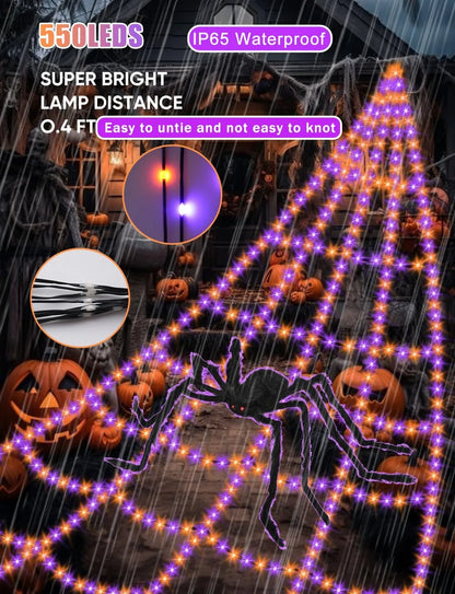 Healthadss ™ Spider Webs Halloween Decorations Lights