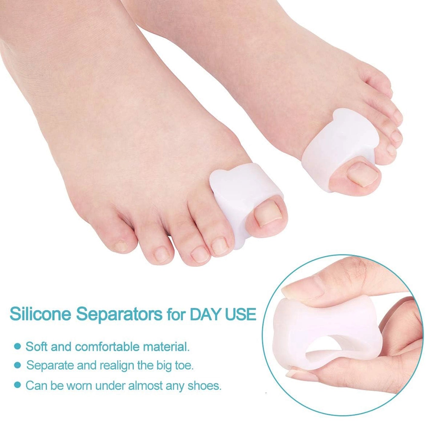 Healthadss ™ Bunion Corrector with 2 Pack Gel Toe Separators