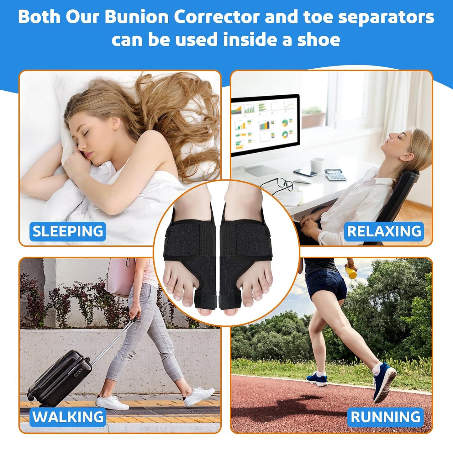 Healthadss ™ Orthopedic Bunion Corrector,Bunion Pads for Bunion Pain Relief