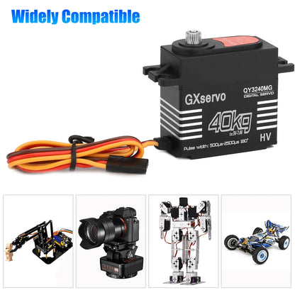 Healthadss ™40KG Metal Gear Waterproof Digital Servo High Torque & Speed for 1/8 1/10 RC Car