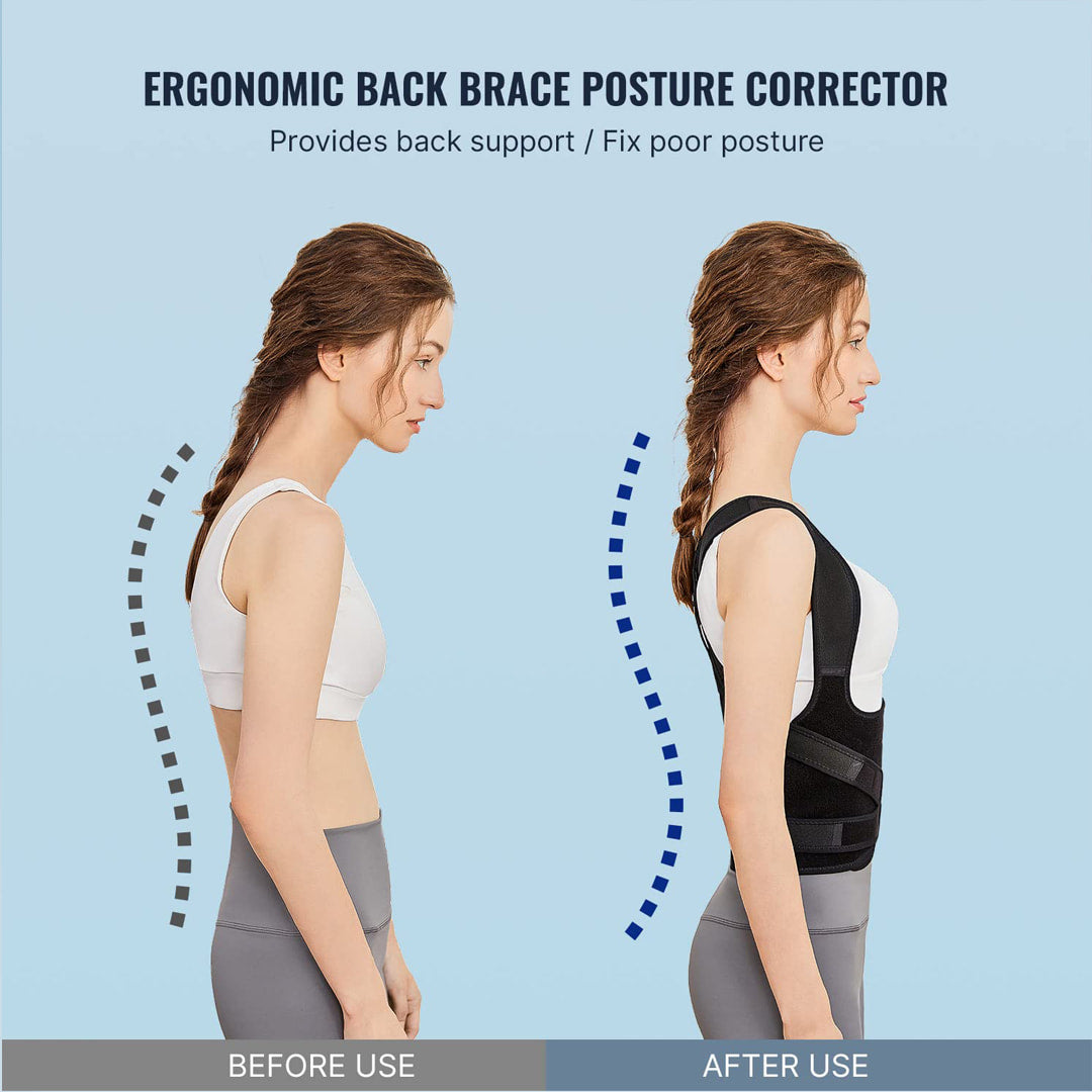 Healthadss ™ Back Brace Posture Corrector,Shoulder Straightener, Adjustable Full Back Support