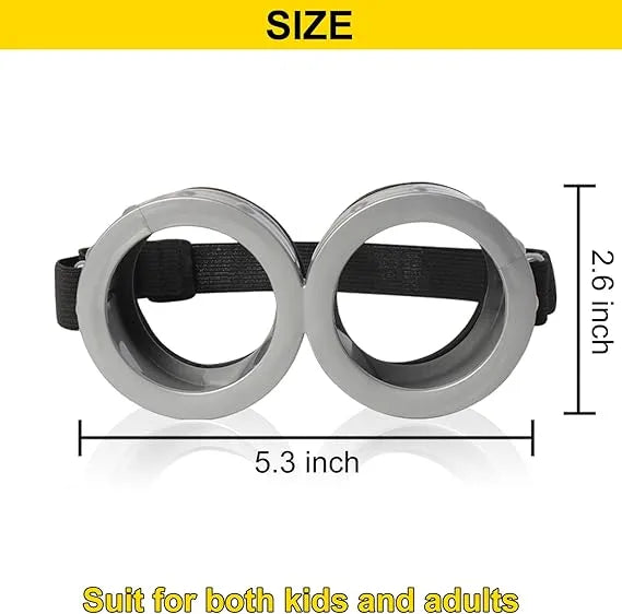 Healthadss ™ 2 Pack Halloween Goggles for Adult Kids, Goggles Glasses Costume Accessories for Men Women Cosplay Party Set Silver