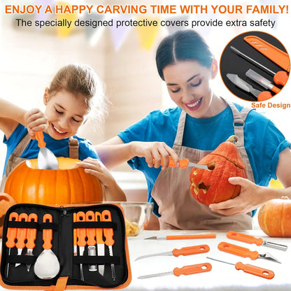 Healthadss ™ 15 PCS Pumpkin Carving Tools with LED Candles