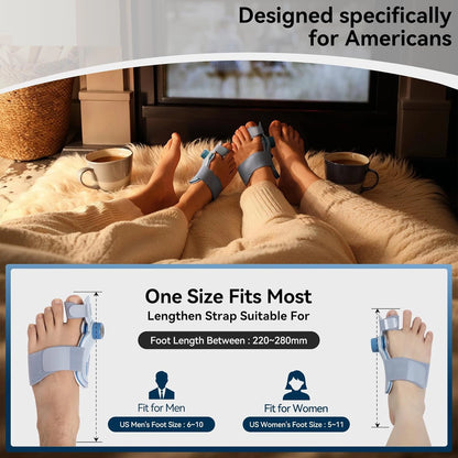 Healthadss ™ Double Correction Adjustable Knob Toe Straightener,Suitable for Left Right Feet