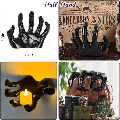 Healthadss ™ Halloween Decorations, 3Pack Wall Mounted Creepy Reaching Hands with Lighted Candles