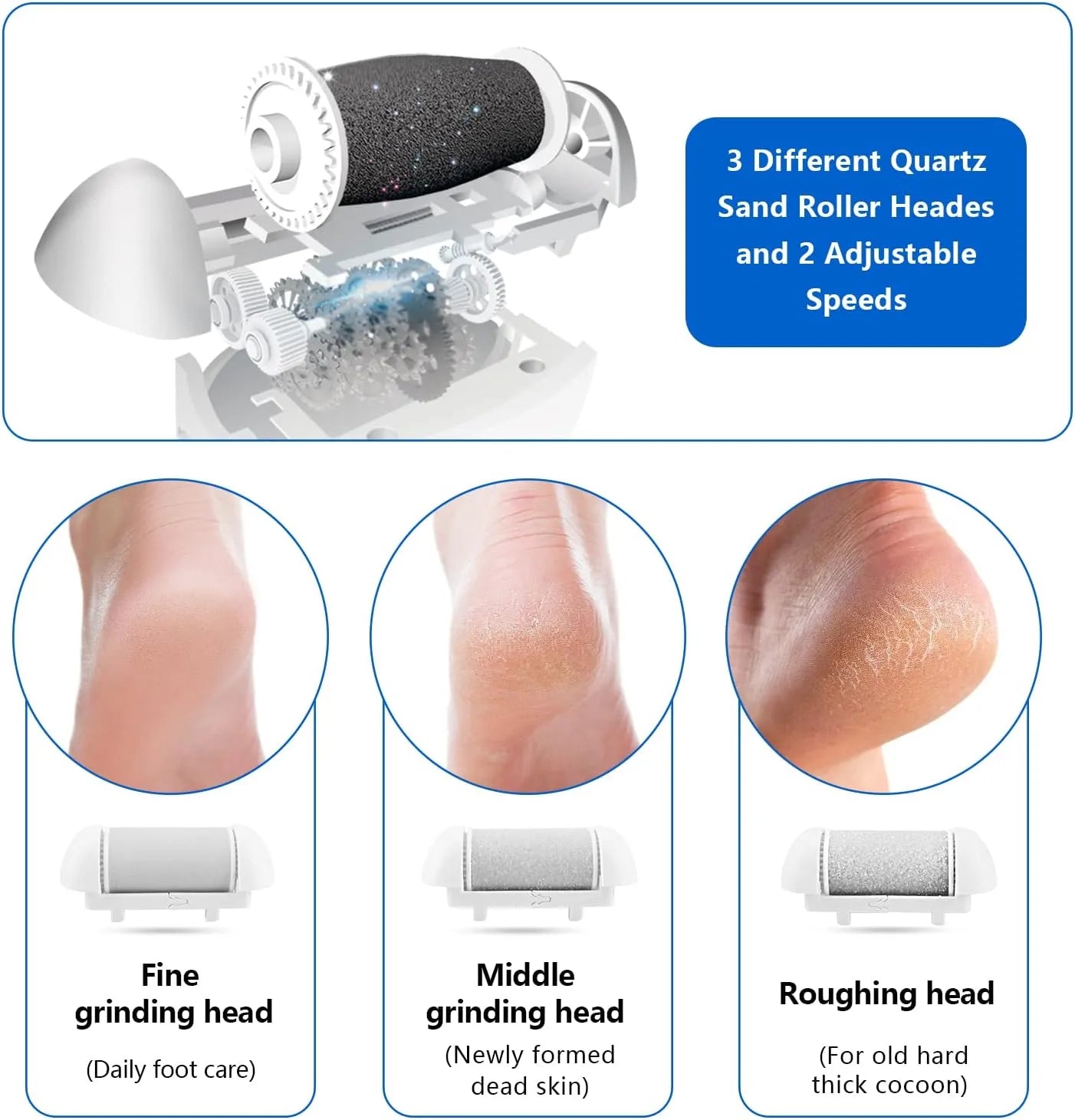 Healthadss ™ Electric Foot Callus Remover Kit