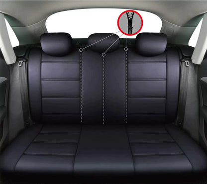 Healthadss ™ Leather Car Seat Covers Full Set 5-Seats Front Rear Protector Cushion For TOYOTA