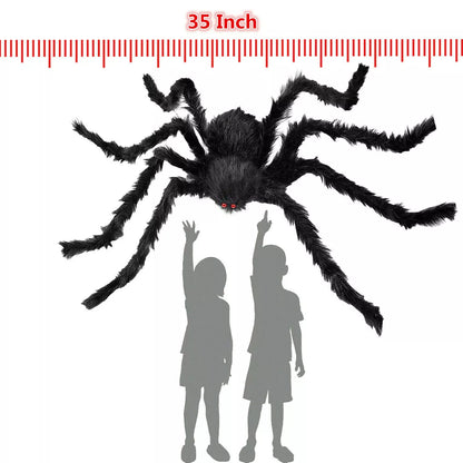 Healthadss ™ 35" Spider Halloween Decor Haunted House Prop Indoor Outdoor Giant Scary Party