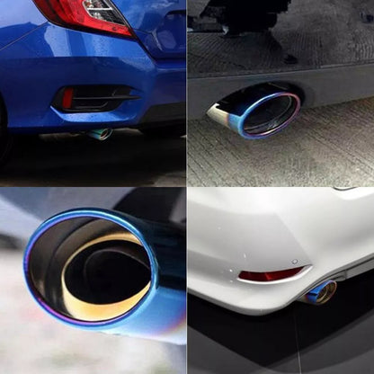 Healthadss ™ Car Auto Blue Rear Exhaust Pipe Tail Muffler Tip Throat Tailpipe Auto Parts