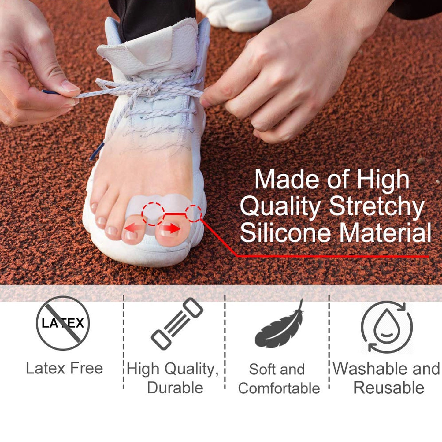 Healthadss ™ Toe Separators with 2 Loops