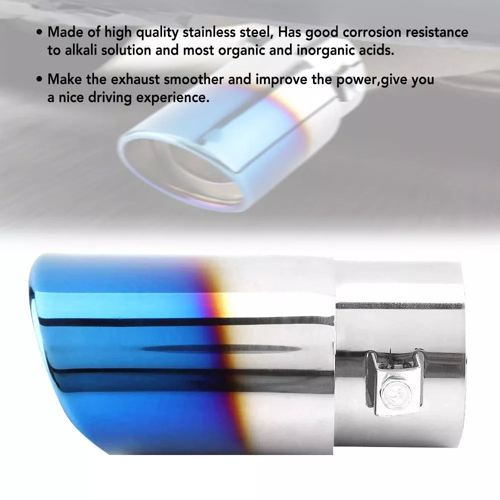 Healthadss ™ Car Auto Blue Rear Exhaust Pipe Tail Muffler Tip Throat Tailpipe Auto Parts