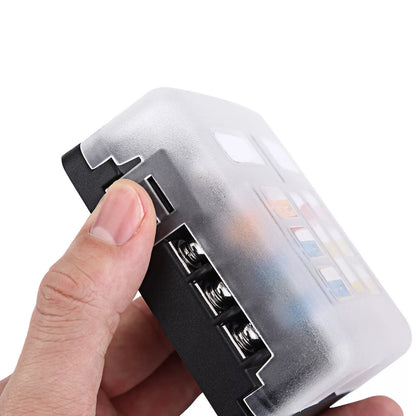 Healthadss ™ 12-Way Blade Fuse Box Block Holder LED Indicator 12V 32V Auto Marine Waterproof