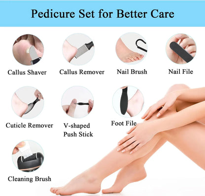 Healthadss ™ rechargeable Callus Remover for Feet,13-in-1,3 Rollers,2 Speed, Battery Display