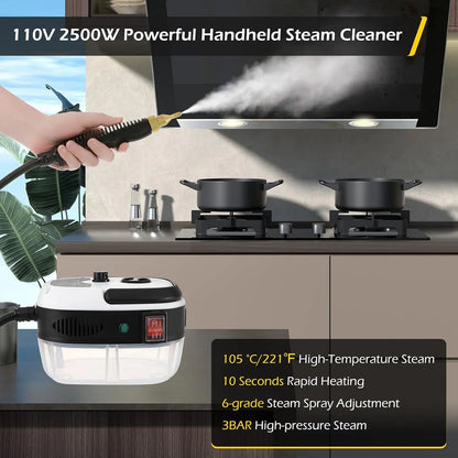 Healthadss ™ 2500W Handheld Car Detailing Cleaning Machine High Temp Steam Cleaner Household