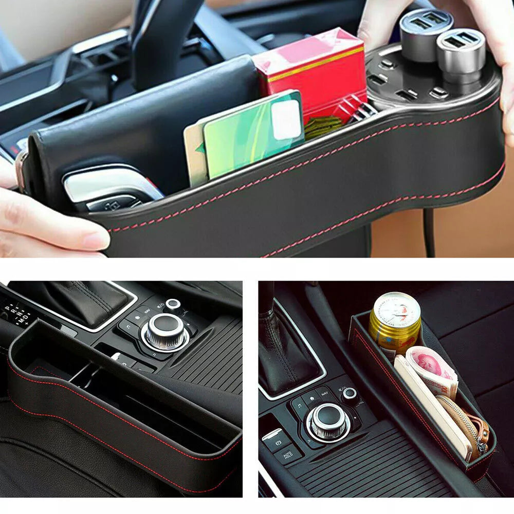 Healthadss ™2 x Car Van Seat Gap Catcher Filler Storage Box Pocket Organizer Holder Decorate