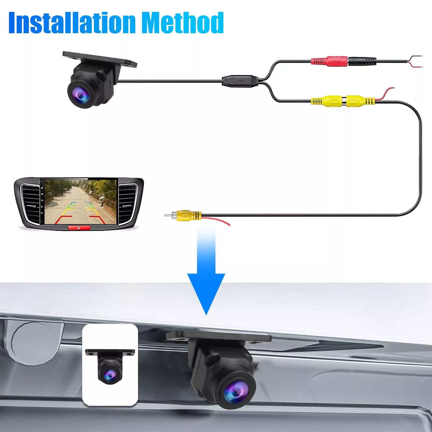 Healthadss ™ Universal Car Rear View Backup Reverse Camera Night Vision Waterproof CAM 155°