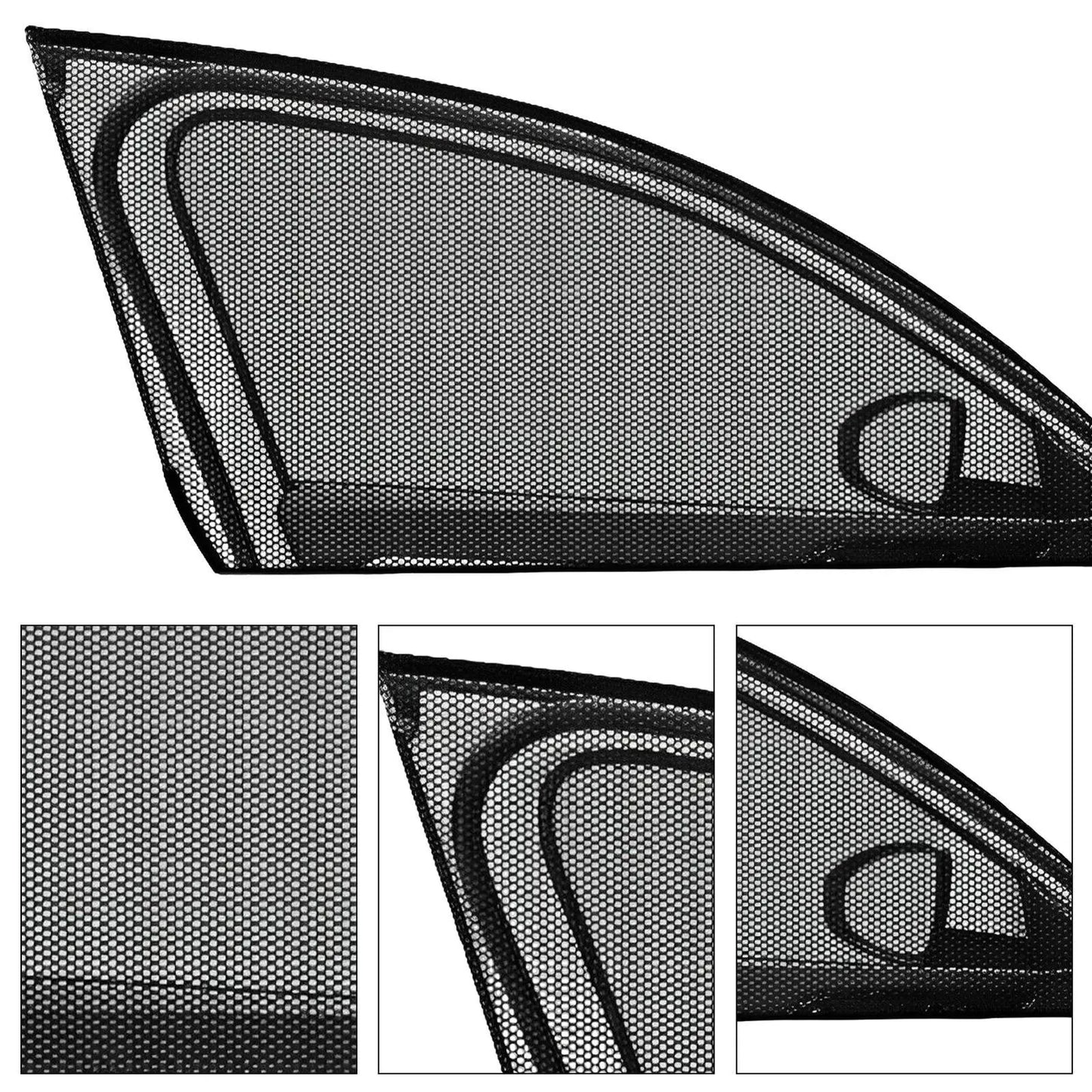 Healthadss ™ 2 Pack Car Window Side Screen Sun Mesh Shade Cover Magnetic Sunshade Visor