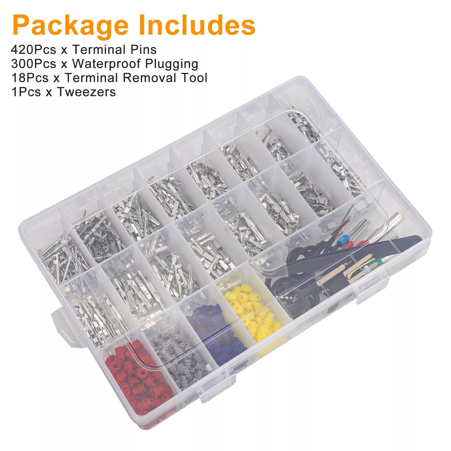 Healthadss ™ 739Pcs Automotive Electrical Connector Pins Kit Terminal Removal Tool Wire Seals